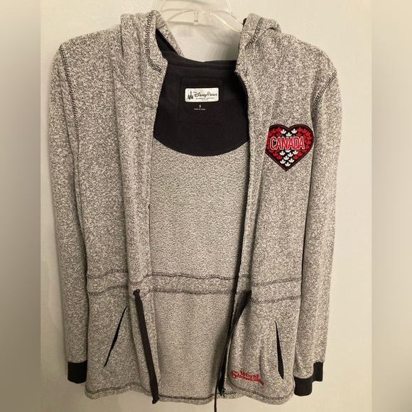 Disney Gray Jacket with Canada Patch - Picture 1 of 5